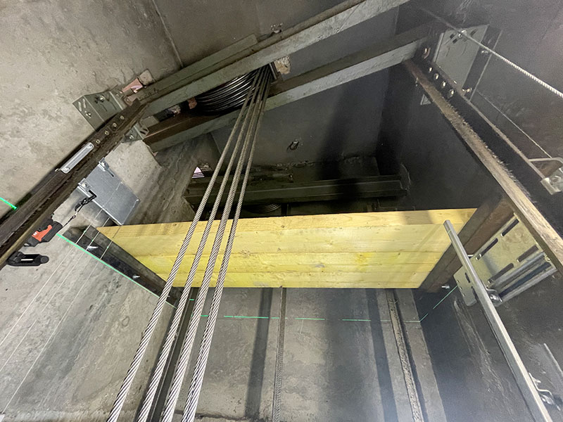 installation ascenseur en cours