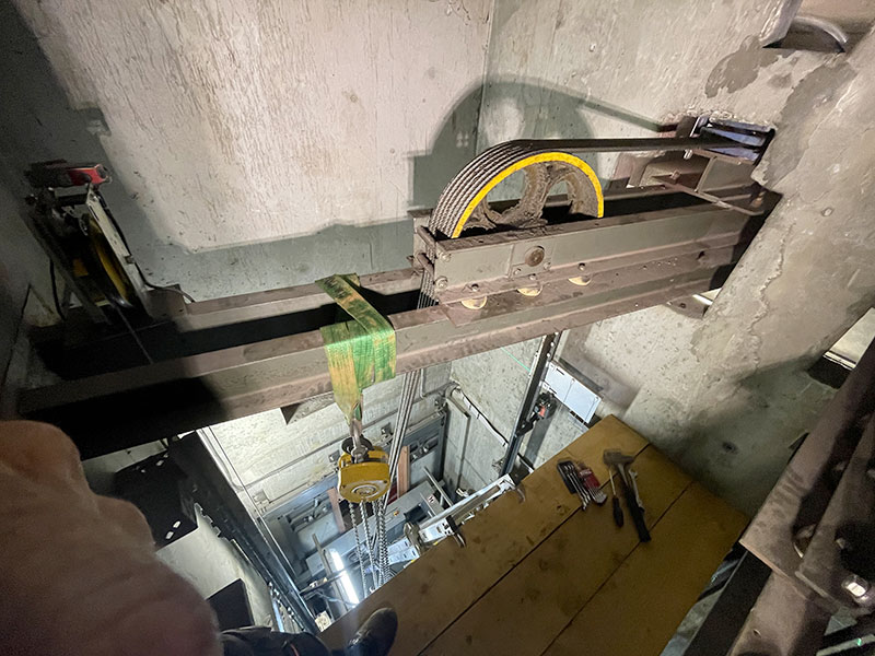 installation ascenseur en cours